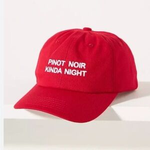 Anthropologie Red Baseball Cap